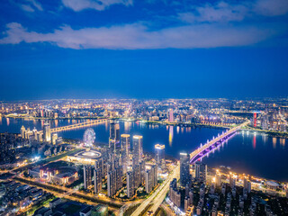Modern city nightscape, Hong Kong nightscape