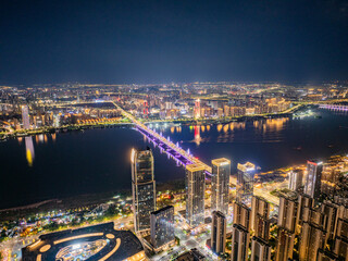 Modern city nightscape, Hong Kong nightscape