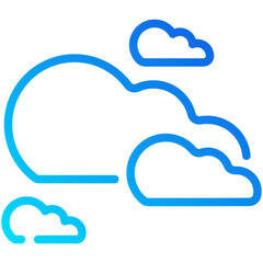 cloud gradient line icon