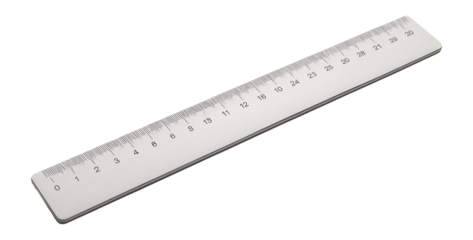 Ruler with metric-only scale