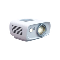 Light gray projector, angled view