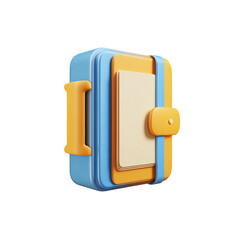 3D stylized book/wallet