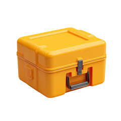 Bright orange hard case, sturdy handle