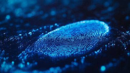 Modern digital fingerprint technology illustration showcasing biometric identification process