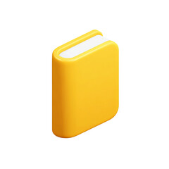 3D isometric yellow book icon