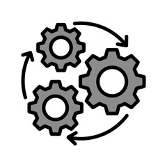 Automation Icon Vector Illustration Color Version