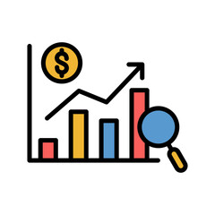 Forecasting Icon Vector Illustration Color Version