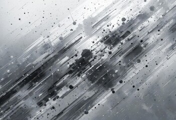 Fototapeta premium Diagonal Silver Watercolor Explosion Dynamic Spray, Expressive Brushstrokes, Conveying Energy and Movement with a Bold, Tilted Design