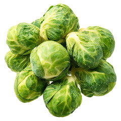 Obraz premium Cluster of fresh Brussels sprouts (1)