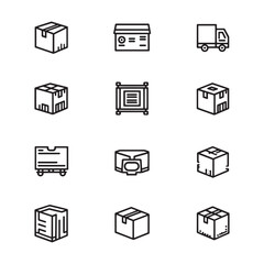 Return Box Line Art Minimal Design Concept