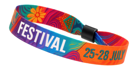 Festival wristband with event dates