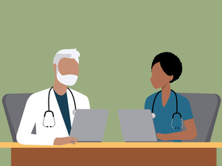 Doctor and nurse in the doctor's office