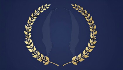Golden laurel wreath award ceremony backdrop