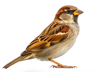 Fototapeta premium Sparrow isolated on, transparent background