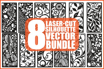 Floral Abstract Laser Cut Vector Pack