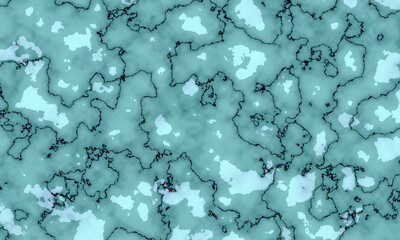 Cold blue liquid texture of water drops on a window glass, creating a beautiful macro pattern