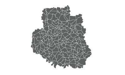 Ukraine Map.Vinnytsia Oblast map.isolated on white background for website layouts,background,education, precise,customizable,Travel worldwide,map silhouette backdrop,earth geography, political.