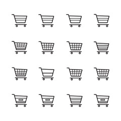 Shopping Cart Line Art Simple Modern Design