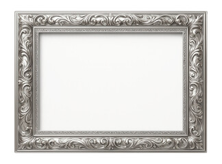 Elegant silver border with intricate patterns and glossy finish