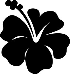 Hibiscus Flower Vector | Tropical Blossom Illustration, Floral Clipart