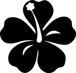 Hibiscus Flower Vector | Tropical Blossom Illustration, Floral Clipart