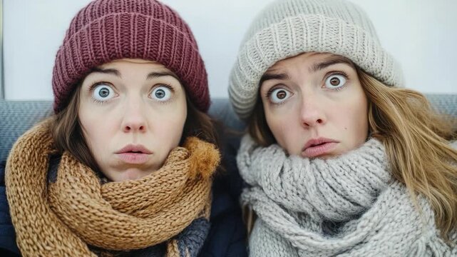 Two women seated side by side, possibly friends or colleagues