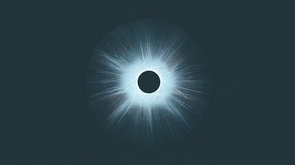 Minimalist radial chart with glow arcs