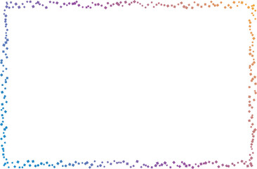 Gradient Square Confetti Border Frame. 23