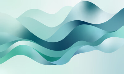 Abstract turquoise wave background design
