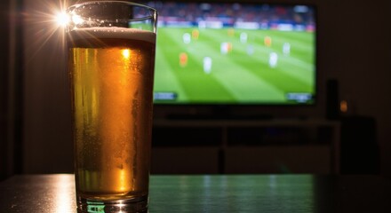 Game Night Beer  Football on TV.