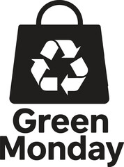 Green Monday Flat Vector Illustration with Eco Icons