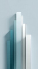 Modern growth chart with glass-like upward bars