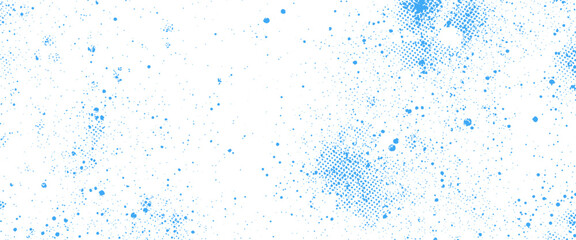 Vector abstract blue color splashes distressed effect vintage scratches stain, paint spots background 