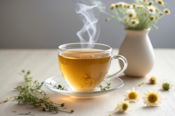 Herbal Tea with Fresh Blossoms