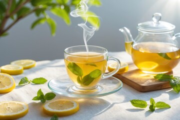 Herbal Tea with Fresh Blossoms