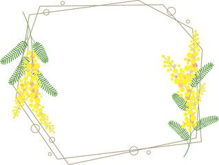 ミモザの花のベクター素材イラスト