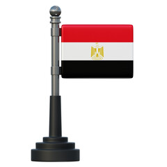 Minimalist 3D Illustration of the Flag of Egypt