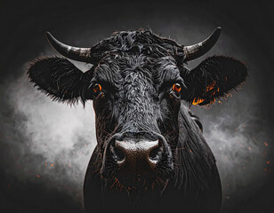 Cow portrait, close-up