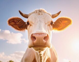 Cow portrait, close-up
