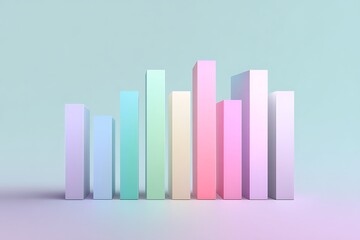 Pastel histogram bars with subtle texture