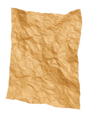 Wrinkled piece of light brown parchment paper