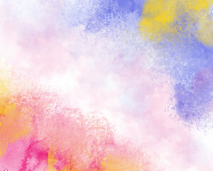 Fototapeta premium Abstract colorful watercolor for background. Digital art painting. Design for your date, postcard, banner, wedding invitation card