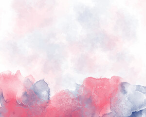 Fototapeta premium Abstract colorful watercolor for background. Digital art painting. Design for your date, postcard, banner, wedding invitation card