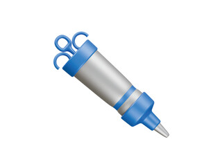 pastry syringe icon 3d illustration render