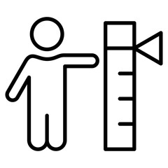 Measurement line icon