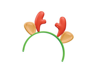 Christmas headband icon 3d illustration render