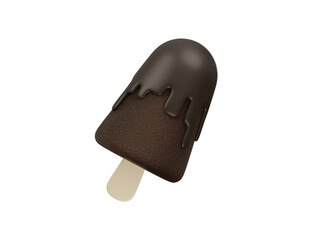 chocolate kulfi  icon 3d illustration render