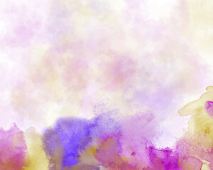 Abstract colorful watercolor for background. Digital art painting. Design for your date, postcard, banner, wedding invitation card