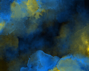 Abstract colorful watercolor for background. Digital art painting. Design for your date, postcard, banner, wedding invitation card