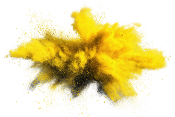 Yellow smoke cloud transparent PNG, isolated background cutout